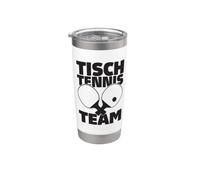 Équipe de tennis de table avec inscription en allemand et Gobelet isotherme en acier inoxydable double paroi