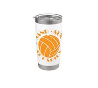 Équipe de volley-ball de plage Sand Sun Set Spike Gobelet isotherme en acier inoxydable double paroi