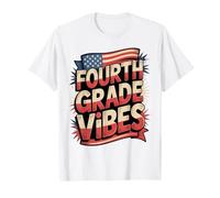 Équipe d'enseignants américains de quatrième année Vibes First Day America T-Shirt