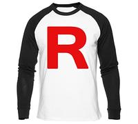 Équipe Fusée R T-Shirt de Baseball Unisexe Hommes Femmes Manche Longue Blanc T-Shirt Unisex Men Women Tee XL