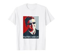 Equipe Jean-Luc Melchon JLM Funny T-Shirt Graphique avec Valeur, Homme, Blanc, S