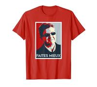 Equipe Jean-Luc Melchon JLM Funny T-Shirt, Homme, Rouge, M