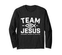 Équipe Jésus Membre Permanent Ad Infinitum Foi Chrétienne Manche Longue
