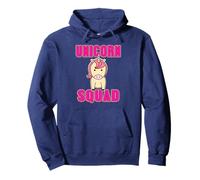 Équipe Licorne Humoristique Magique Arc-en-Ciel Pastel Sweat à Capuche