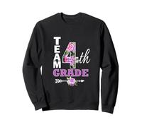 Équipe quatrième année 4e année Pretty Floral Teacher Student School Sweatshirt