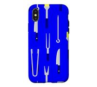 équipement Barbecue été Barbecue Chef Bleu Barbecue Coque pour iPhone X/XS