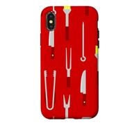 équipement Barbecue été Barbecue Chef Rouge Barbecue Coque pour iPhone X/XS
