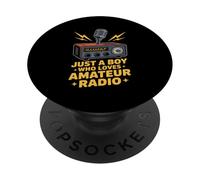 Équipement CB rétro pour garçon passionné de Radio Amateur drôle PopSockets PopGrip Adhésif