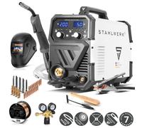 STAHLWERK Poste à souder combiné MIG MAG 200 ST PLUS - équipement complet - gaz de protection, IGBT Inverter de 200 A, dévidoir synergique, FLUX, Lift-TIG et MMA, fonction ARC