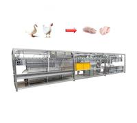 Équipement d'abattage de poulet, acier inoxydable 304 de qualité alimentaire, système de traitement modulaire à économie d'énergie, conçu pour les petites usines d'abattage et de transformation de