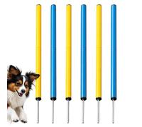 Équipement d'agilité pour chien | 6 poteaux de tissage réglables avec | Ensemble de poteaux tissés réglables pour développer l'obéissance et l'agilité des chiens et des chiots - Installation facile