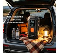 Équipement d'assistance en cas de panne automobile portable, avec fonction de démarrage intégrée, quatre modes de fonctionnement pour le soutien d'urgence en conduite autonome sur les routes côtières.