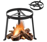 Équipement de cuisson pour foyer, poêle à bois portable avec trépied de camping pliable, support pour foyer extérieur pour faire cuire des aliments dans une cocotte, un chalet ou un