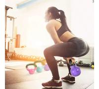 Équipement de fitness Kettlebell enduit de plastique, poids de 4/6/8 kg, matériau PE, abdominaux souples, équipement de fitness auto-inversé pour la mise en forme du corps à domicile et le lifting des