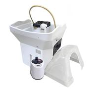 Équipement De Head Spa Japonais, Equipé d'un Réservoir d'eau 60l, Inclut Un Fumigateur Et Une Casque Vapeur, Bac A Shampoing Professionnel Mobile, Convient Aux Salons De Coiffure White