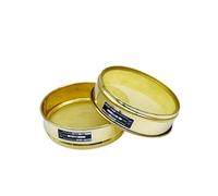 Équipement de laboratoire Analyse de laboratoire Tamis d'essai en cuivre Échantillonnage Inspection Pharmacopée Médecine chinoise Tamis standard Diamètre 20 cm 12-200 mailles (90 mailles)