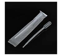 équipement de laboratoire Pailles en plastique LDPE avec compte-gouttes, faciles à déchirer, emballées individuellement, 1 ml/2 ml/3 ml/5 ml/10 ml, paquet de 100(5ml 100pcs)