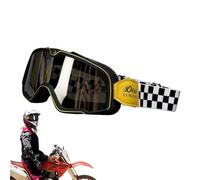 Équipement de lunettes hors route - Bouclier de vision vintage, système de blocage de la poussière et du vent avec cadre flexible | Solution extrême pour course de moto, cyclisme, sentier, sports de