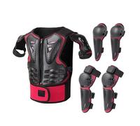 Équipement de Moto Tout Terrain pour ,Set De Protection 5 Pièces avec Genouillères Et Coudières | Équipement De Protection Thoracique Cyclisme ,Garçons Filles Trottinette Patins Skateboard