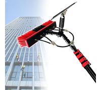 Équipement de Nettoyage de vitres, Brosse télescopique alimentée en Eau,réglage de l'angle à 180°,for Le Nettoyage des Panneaux photovoltaïques et solaires, Nettoyeur de Toit de véranda(24FT)