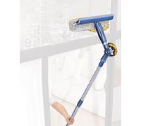 Équipement de nettoyage de vitres télescopique, 1 m de long, brosse de lavage professionnelle extensible, avec tête rotative à 180° pour la maison, l'intérieur et l'extérieur, le miroir, le pare-brise