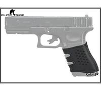 équipement de paintball Universel Pistolet Caoutchouc Poignée pour Glock 17 19 20 21 22 23 25 31 32 34 35 37 38 (Noir)