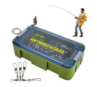 Équipement De Pêche avec Émerillons - 15 Pièces de Matériel de Lancer Cinq Voies avec Perle Lumineuse | Connecteur De Leurres À Ligne pour Eau Salée,pour Eau Salée, Douce, Étang, Ruisseau, Mer