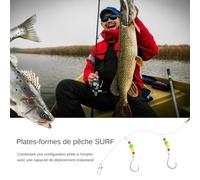 Équipement De Pêche Côtière - Systèmes D’Appâts Polyvalents | Hameçons Anti_Corrosion Pour Bars, Carangues, Silures, Carrelets | Accessoires De Pêche En Mer, Rivière, Étang, Facile À Utiliser