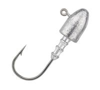 Équipement de pêche, Hameçons à Poisson 10 Lot tête de gabarit Crochet pêche en Acier Haute teneur Carbone hameçons barbelés têtes for la au leurre Souple Bord rivière(14g)