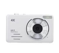 Équipement de Photographie Portable 4K 64MP Caméra Numérique 18x Zoom pour Les Débutants (White)