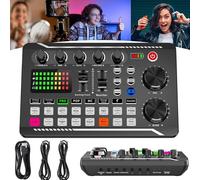 équipement De Podcast D'interface Audio, Ensemble De Studio D'enregistrement De Podcast Professionnel Avec Effets De Mixage Dj Et Changeur De Voix, Pour Le Streaming, Le Podcasting, L F998 Sound Card