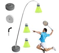 Équipement de pratique de badminton - Raquette de badminton, équipement auxiliaire de badminton pour un, entraîneur de badminton portable avec cadeau de base Large application pour la fam