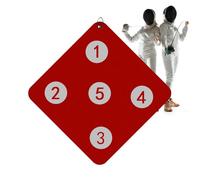 Équipement de pratique de clôture | Équipement auxiliaire de jeu Fenciing Auxiiliary Practiice Engrenages muraux Outils de maison Jeux d'équipement avec cinq Bulls-Eye pour enfant