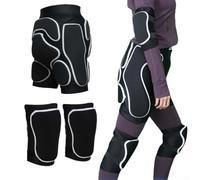 Équipement de protection de ski, short rembourré de protection des hanches, pantalon anti-chute avec genouillères pour adultes et enfants (taille XL)