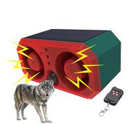 Équipement de sécurité alimenté - Capteur PIR étanche de 130 dB, de dissuasion stroboscopique sans fil, alarme de bruit, enregistrement du mouvement de la lumière sonore | Voix Rechargc