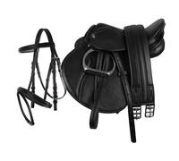 Equipement de selle complet QHP Noir Poney
