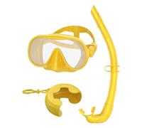 Équipement de snorkeling pour adulte | Équipement de plongée à vision panoramique - Avec caisson de rangement, sangle réglable et tuba pliable - Pour l'apprentissage de la natation, voyages insulaires