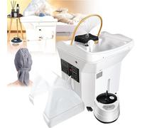 Équipement De Spa De Tête Avec Fumigation Et Photothérapie, Bassin De Shampoing À Circulation D'eau De Spa Thermostatique Portable(White)