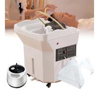 Équipement de spa japonais pour la tête,bassin de shampoing à circulation d'eau à double contrôle,avec réservoir d'eau de 60 L, fonction de fumigation et luminothérapie,pour coiffeurs,White-Set2