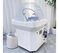 Équipement de Spa pour la tête Professionnel Mobile avec Bassin de Shampoing à Circulation d’Eau 60L / RinçAge des Favoris, Roues à 360° et Kit Vapeur - Machine Spa Capillaire Portable pour Salons