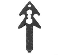 Équipement de survie multi-outils avec décapsuleur, clé hexagonale, tournevis, règle et trou porte-clés - Gadget de poche en acier inoxydable pour le camping, la pêche, le cyclisme et les activités de