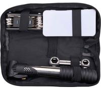 Equipement de vélo Set d'outils de vélo - Set de réparation de vélo - Multitool - Clé Allen - Mini-pompe - Rustine de pneu - Outil multifonction - Set de réparation - Sacoche de vélo