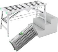 Équipement d'échafaudage pliable portable, plate-forme de travail multifonction pour l'amélioration et l'entretien de la maison, idéal pour un accès sûr et une utilisation polyvalente