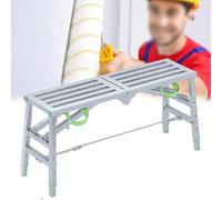 Équipement d'échafaudage robuste à hauteur réglable de 1400 cm - Marchepied pliable et établi polyvalent pour peinture sur cloison sèche et projets de maison