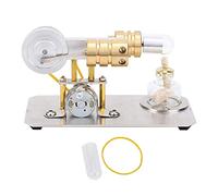 Équipement d'éducation à l'expérience physique - Modèle de moteur Stirling - Modèle de moteur Stirling - Cylindre en laiton - Équipement de laboratoire physique - Kit d'outils éducatifs