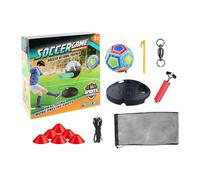 Équipement d'entraînement de football, équipement d'entraînement de football avec sac de transport à cordon élastique, balle de sport rebondissante, attaque, passes, amélioration des compétences de