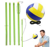 Équipement d'entraînement de volley-ball, entraîneur solo, 210 cm, aide au service portable avec cordon élastique pour débutants, adolescents, femmes, , jardin, plage, court d'entraînement