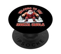 Équipement d'entraînement Funny North Swole Punny Christmas Santa pour Homme PopSockets PopGrip Adhésif