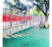 Équipement d'entraînement physique pour enfants de maternelle pont d'équilibre pont oscillant pont suspendu cadre d'escalade pont en bois solitaire (Corde en nylon + bois Anticorrosion + acce(Size:2m)