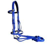Équipement d'équitation Licol Licol Bride Licols de course équestres en PVC(Blue XL)